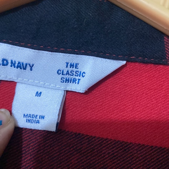 OLD NAVY CHECKS WOOLLEN BRUSHING COTTON SHIRT IN SIZE MEDIUM - Picture 4 of 5